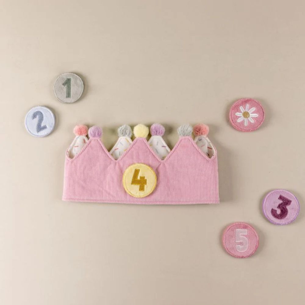 Little Dutch Birthday Crown With Numbers Pink