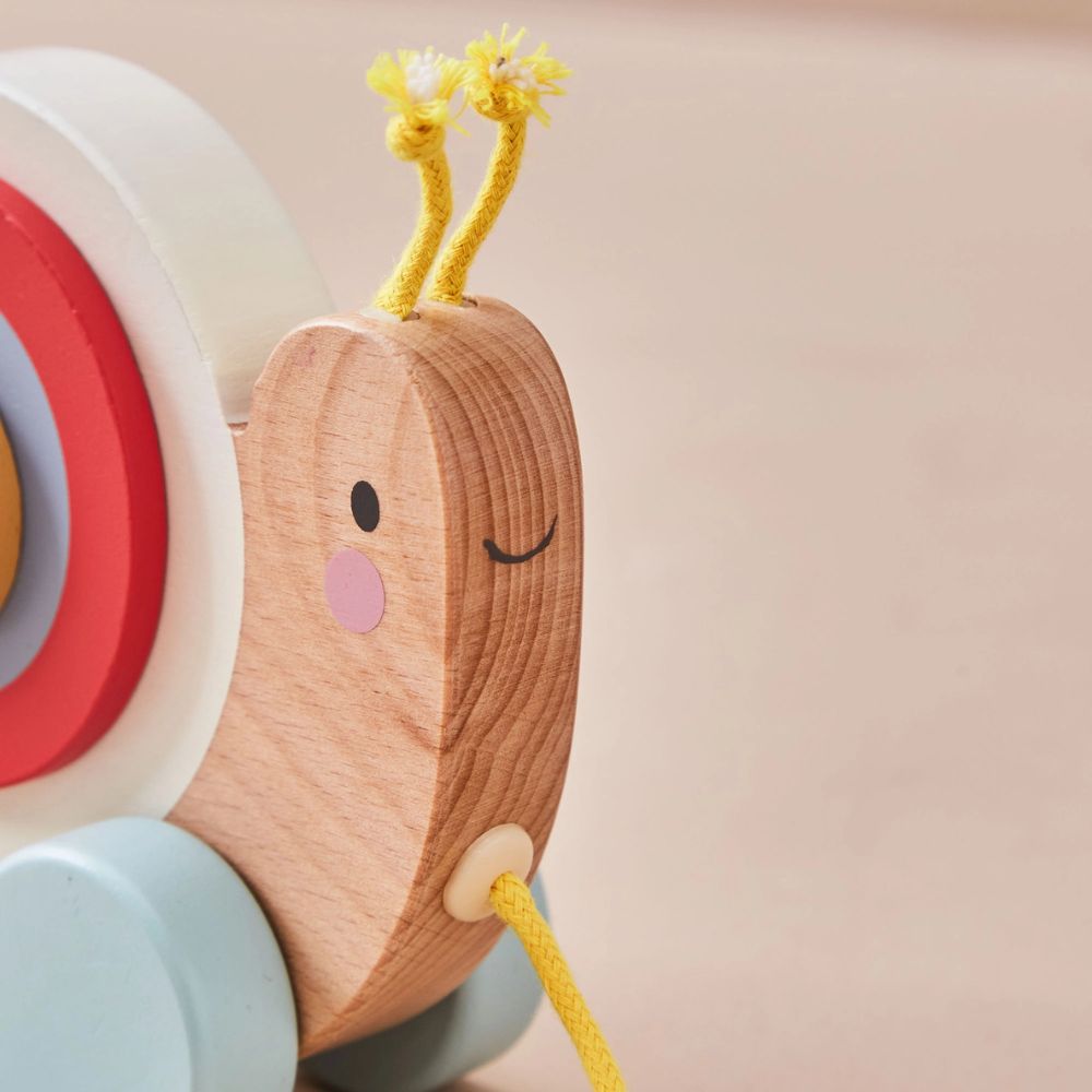 Wooden Pull Along Snail Toy - Just Bee Kids