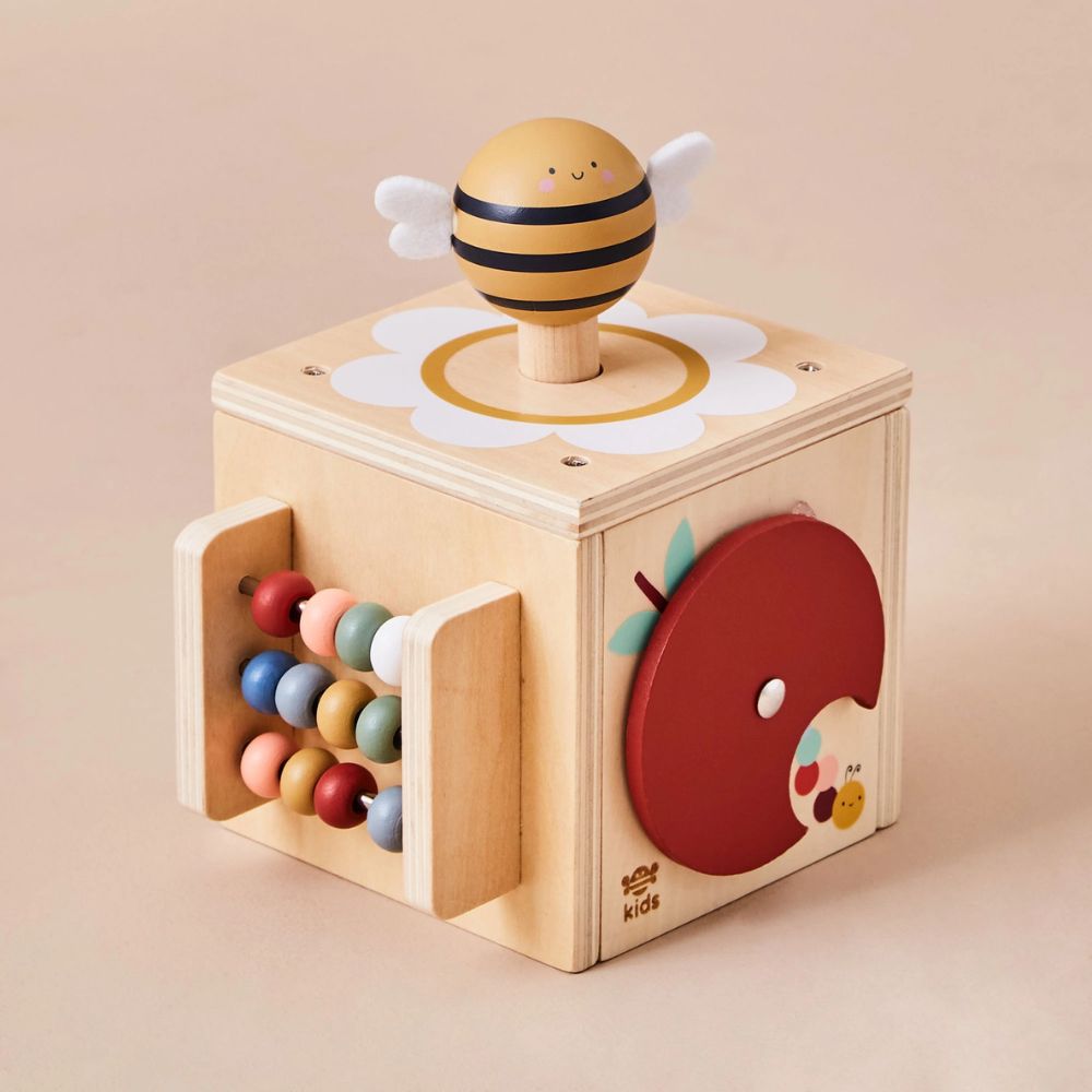 Wooden Mini Activity Cube - Just Bee Kids