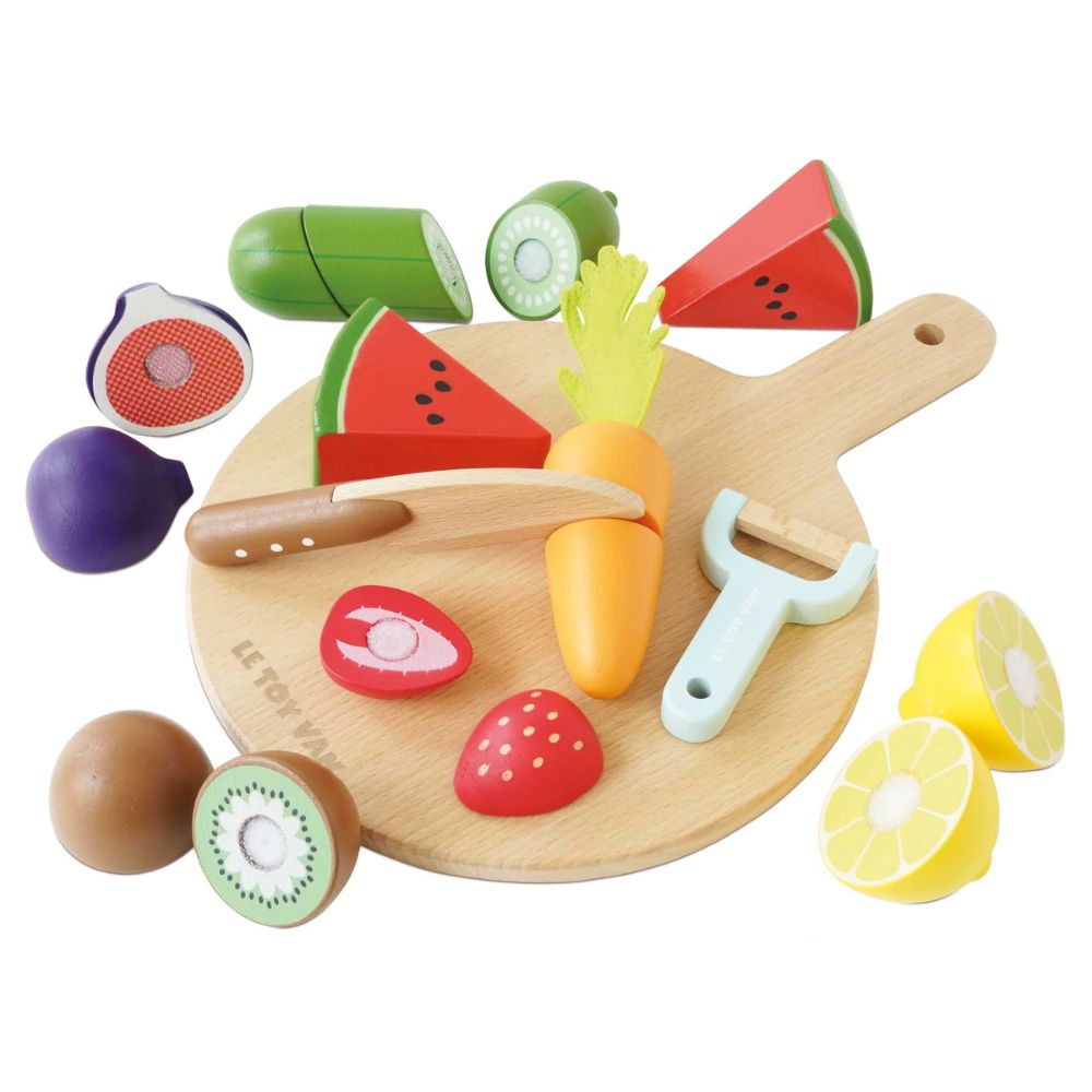 Wooden Chopping Board & Sliceable Play Food - Le Toy Van