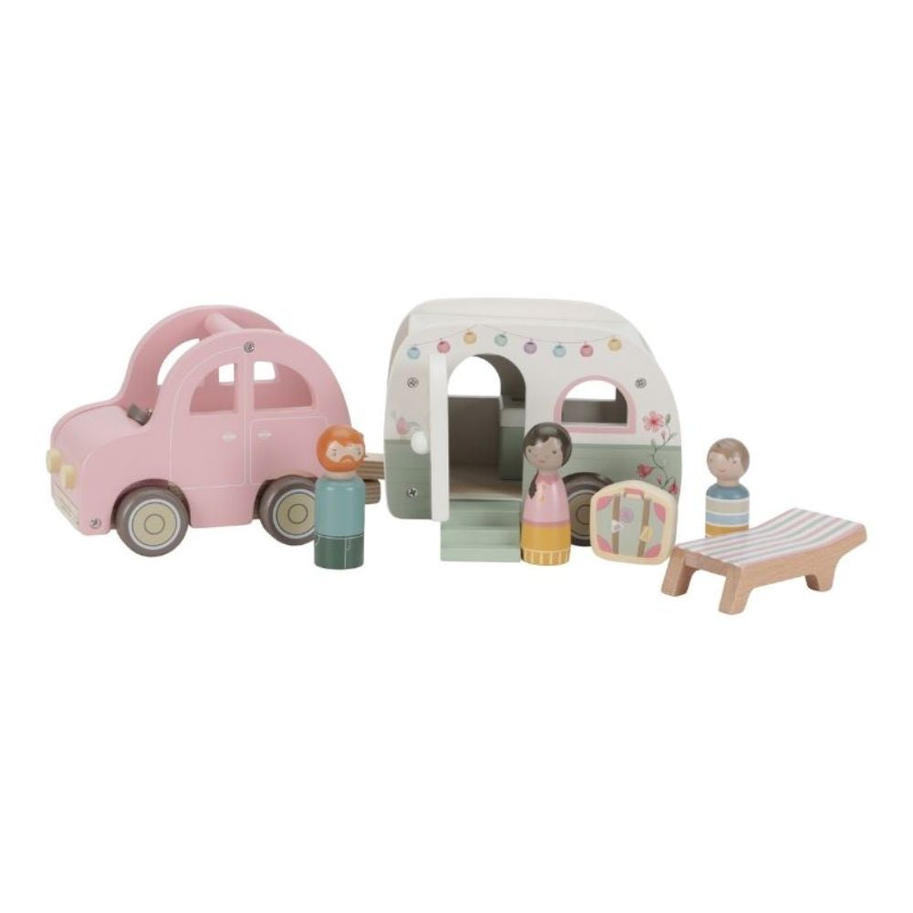 Toy Car With Caravan - Little Dutch